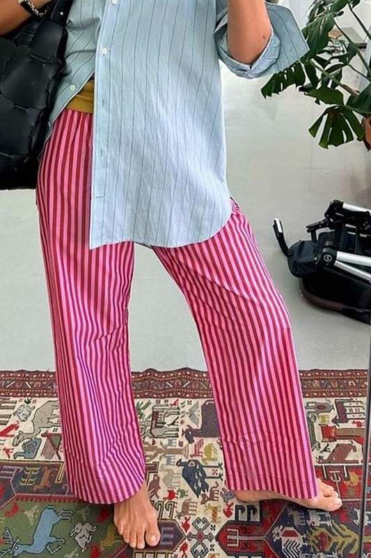 STRIPED COZY LOUNGE PANTS