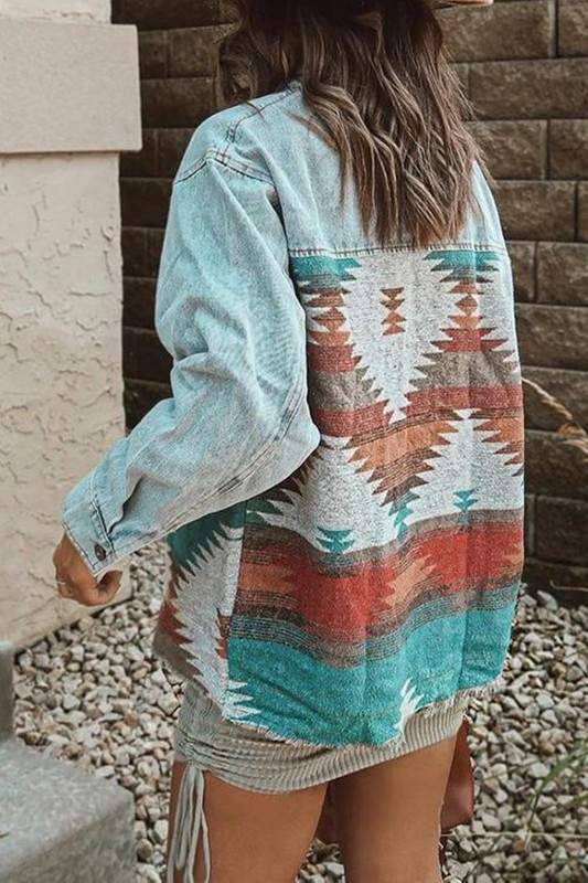 AZTEC DENIM JACKET