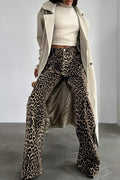 ANIMAL PRINT WIDE LEG PANTS - Missyess