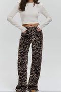 ANIMAL PRINT WIDE LEG PANTS - Missyess