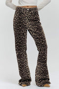 ANIMAL PRINT WIDE LEG PANTS - Missyess