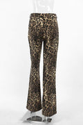 ANIMAL PRINT WIDE LEG PANTS - Missyess