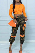 ANKLE LONG CAMO PANTS - Missyess