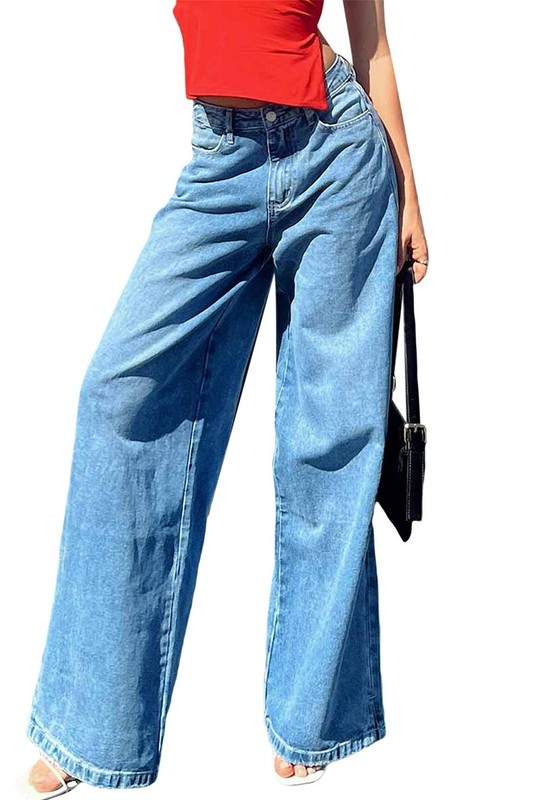 RETRO HIGH WAIST WIDE LEG JEANS