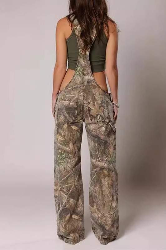 CAMO OVERALL CASUAL PANTS