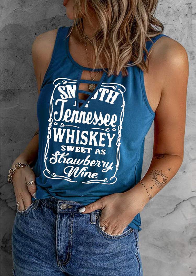 SMOOTH AS TENNESSEE WHISKEY SWEET AS STRAWBERRY WINE KEYHOLE NECK TANK