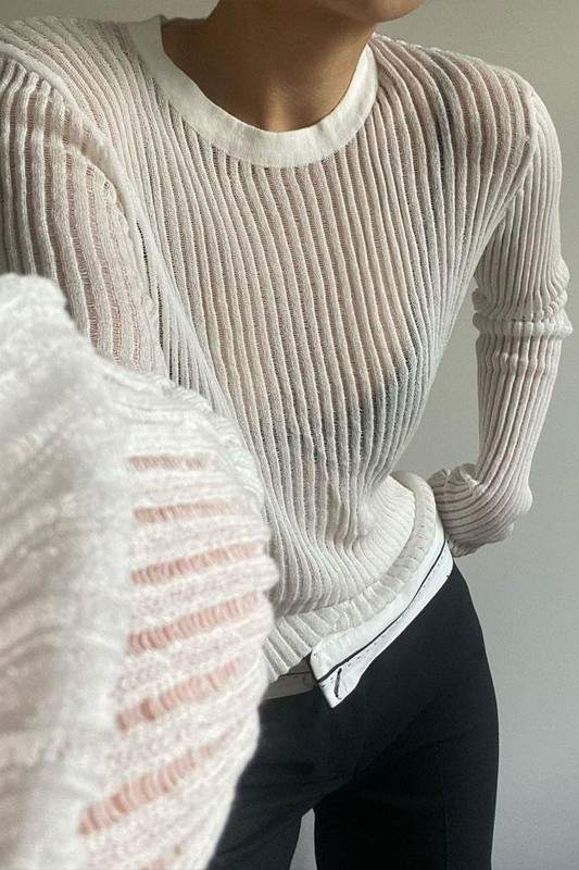 SHEER KNITTED SWEATER