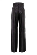 HIGH WAISTED FAUX LEATHER TROUSERS