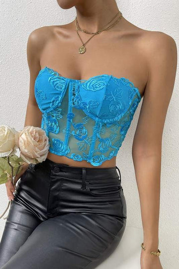 LACE BUSTIER TOP