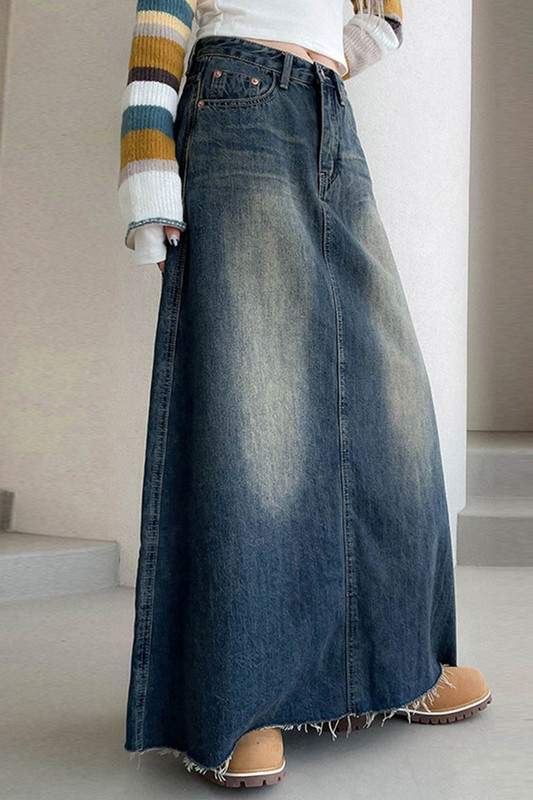 DENIM MAXI SKIRT