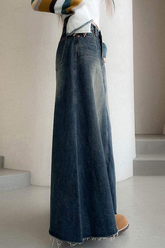 DENIM MAXI SKIRT