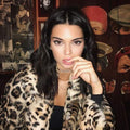 CLASSIC LEOPARD PRINT FAUX FUR COAT  KEN BEAN INS SAME STYLE FLUFFY COAT