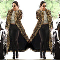 CLASSIC LEOPARD PRINT FAUX FUR COAT  KEN BEAN INS SAME STYLE FLUFFY COAT