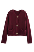 CHUNKY KNIT CARDIGAN WITH STATEMENT BUTTONS