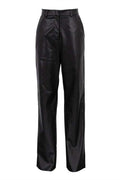 HIGH WAISTED FAUX LEATHER TROUSERS