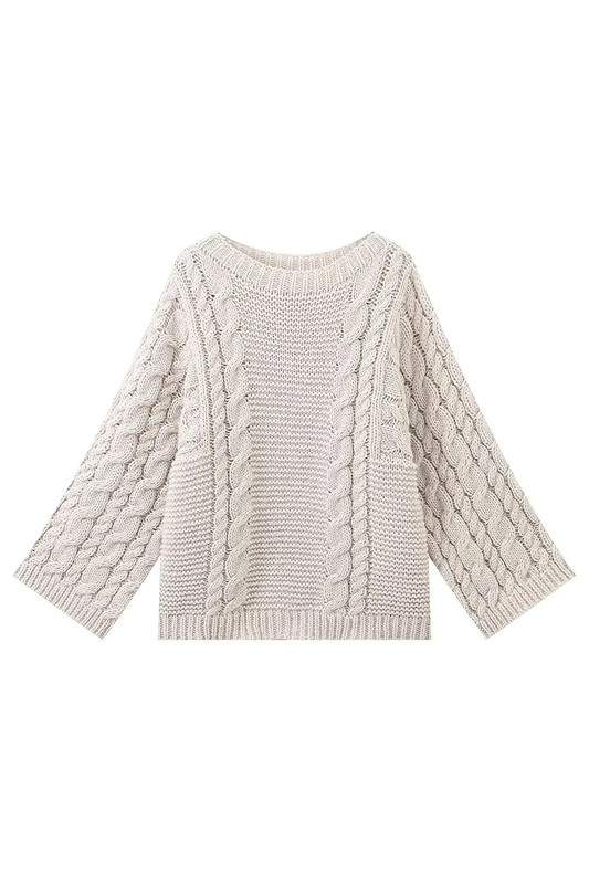 CHUNKY CABLE KNIT SWEATER