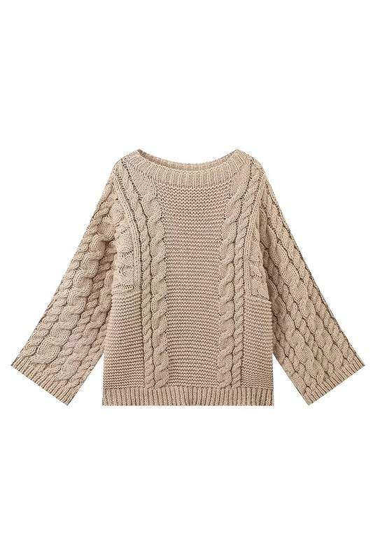 CHUNKY CABLE KNIT SWEATER