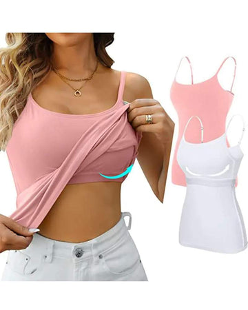 U NECK PADDED BASICS CAMI TOP