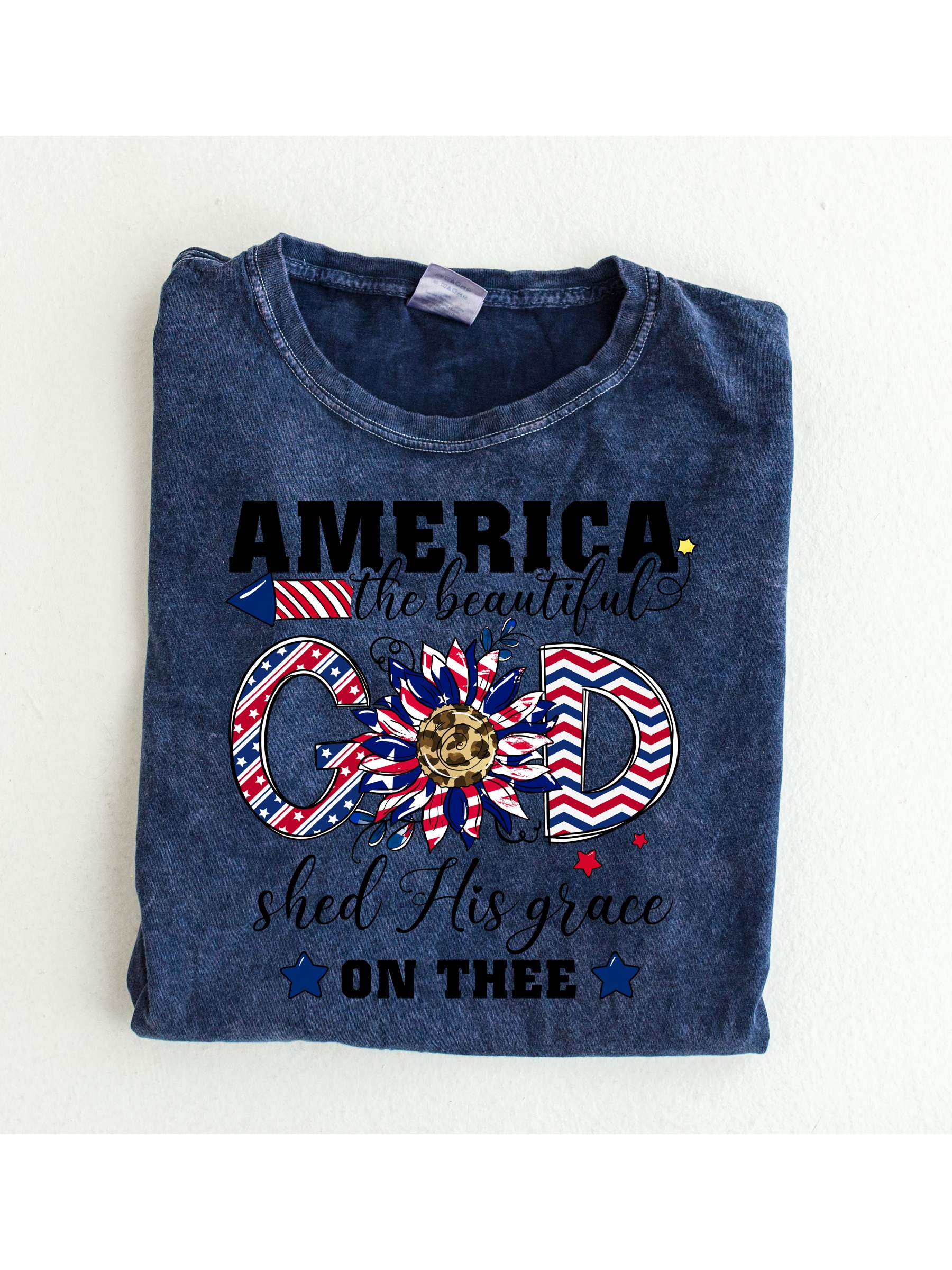 America Beautiful God GRAPHIC TEE T-SHIRTS