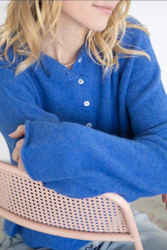 COZY BUTTON UP KNIT SWEATER