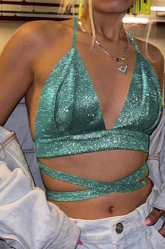 GLITTER BRALETTE TOP