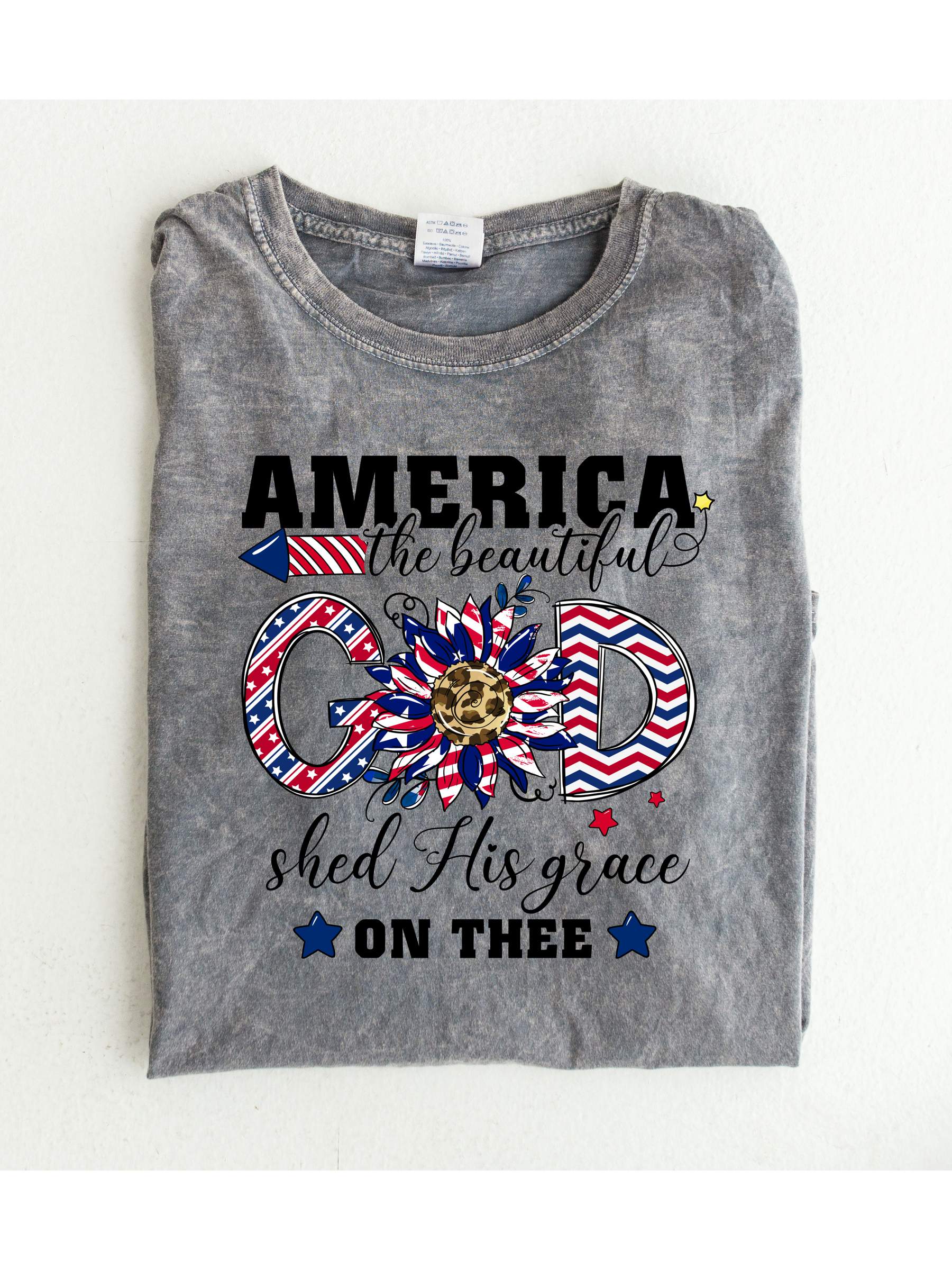 America Beautiful God GRAPHIC TEE T-SHIRTS