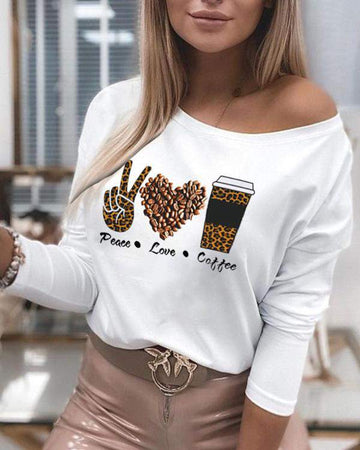 Graphic Print Oneck Top