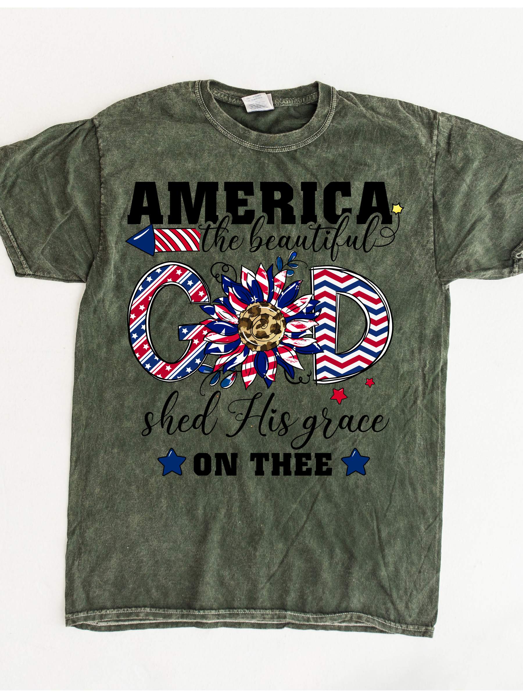 America Beautiful God GRAPHIC TEE T-SHIRTS