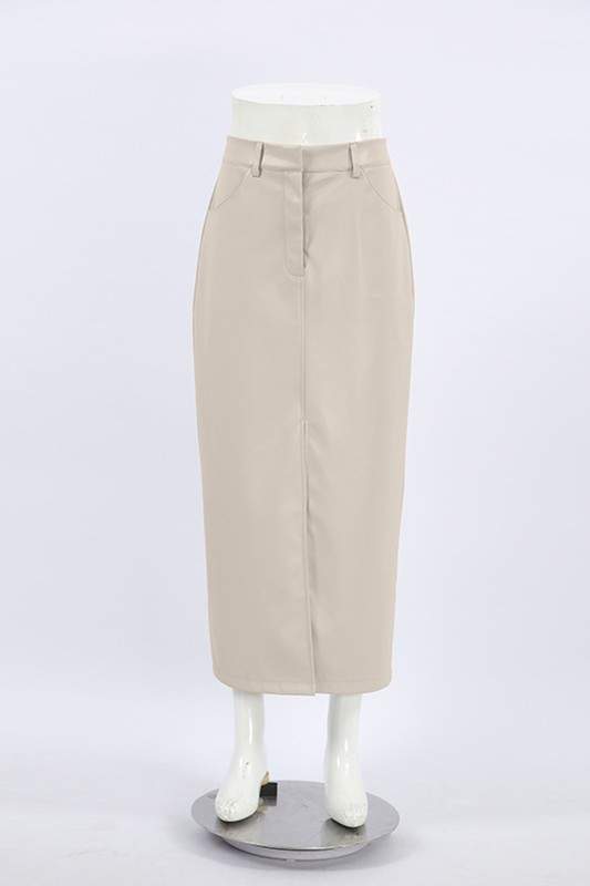 SLEEK SLIT MIDI SKIRT