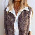 LAMB FLEECE BUTTON VEST JACKET VEST COAT