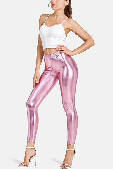 SHINY ANKLE LENGTH LEGGINGS