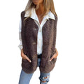 LAMB FLEECE BUTTON VEST JACKET VEST COAT