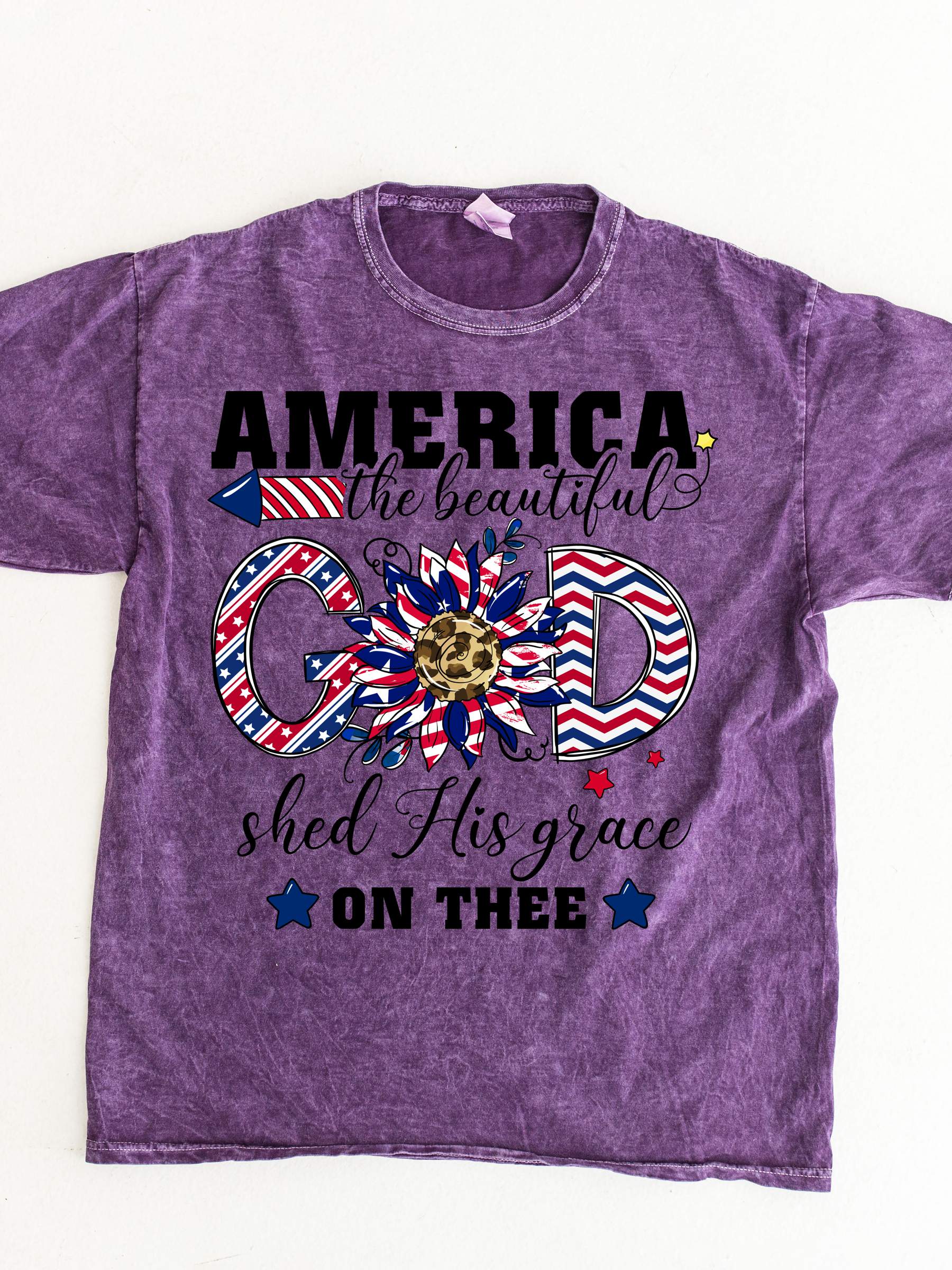 America Beautiful God GRAPHIC TEE T-SHIRTS