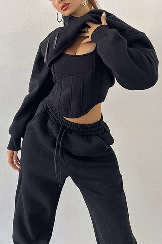 HOODIE SHIRT TRACKSUIT SET