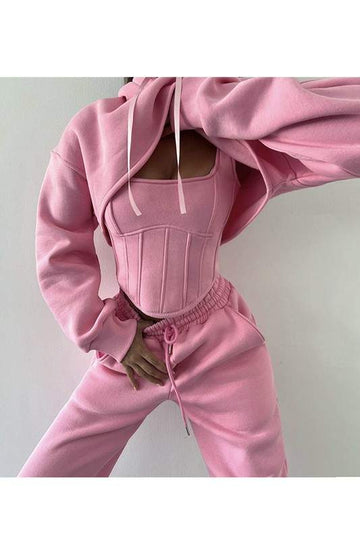 HOODIE SHIRT TRACKSUIT SET