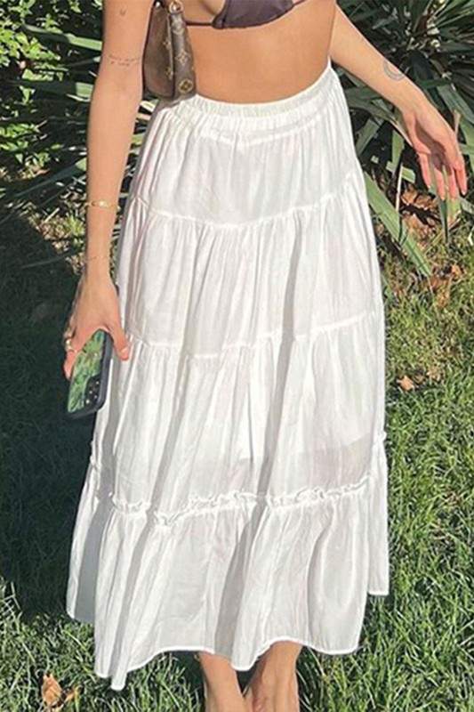 SOLID MAXI SKIRT