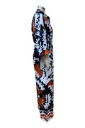 ABSTRACT PRINT WIDE LEG JUMPSUIT