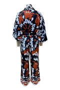 ABSTRACT PRINT WIDE LEG JUMPSUIT