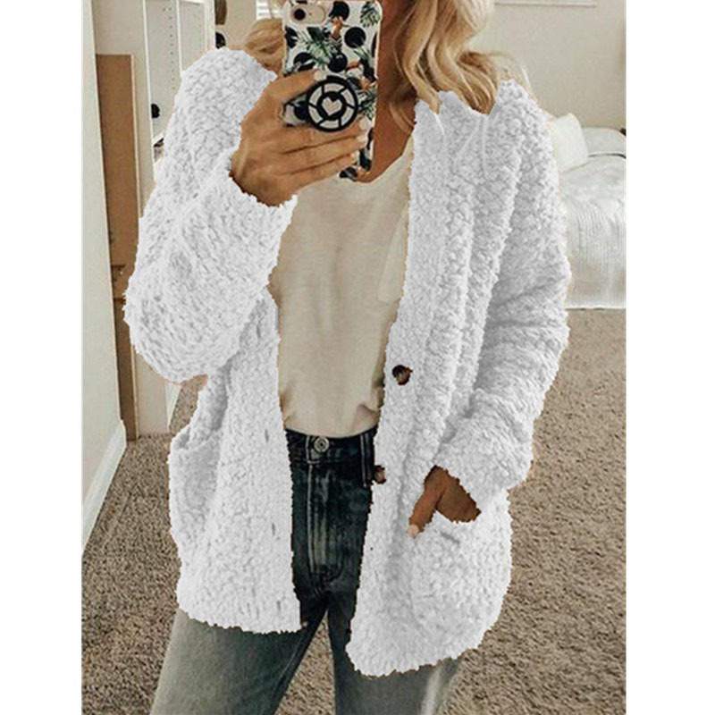 FASHION CASUAL LAMB WOOL COAT kimonos