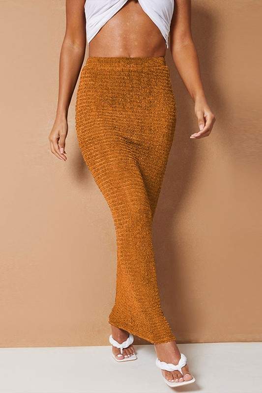 KNITTED LONG SKIRT