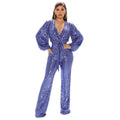 JUMPSUITS SEQUINS DEEP V NECK LONG SLEEVE PANTS PANTS