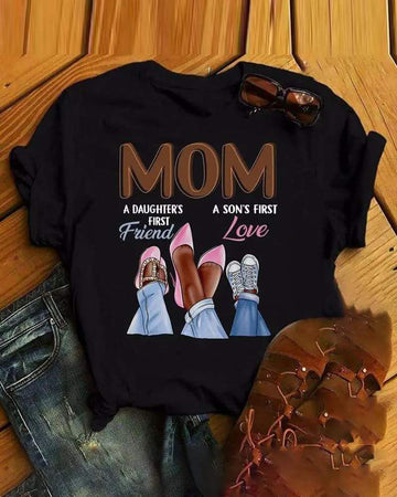 MOTHER S DAY LETTER GRAPHIC PRINT CASUAL T SHIRT