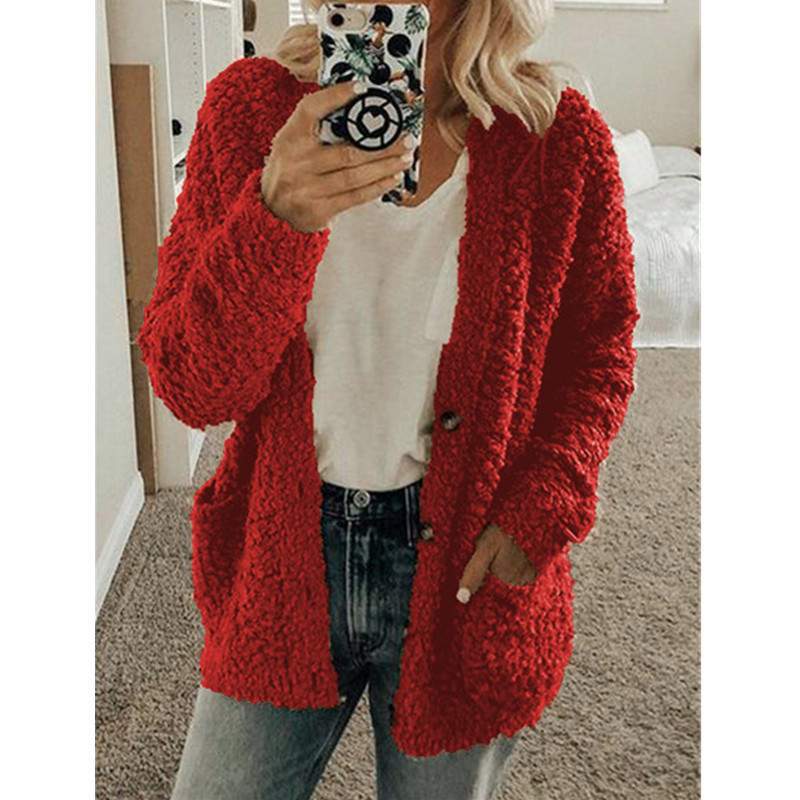 FASHION CASUAL LAMB WOOL COAT kimonos