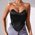  SEXY SPICE GIRL LACE UP  CHEST WRAP STREET BACKLESS FISHBONE WAIST 