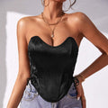  SEXY SPICE GIRL LACE UP  CHEST WRAP STREET BACKLESS FISHBONE WAIST 