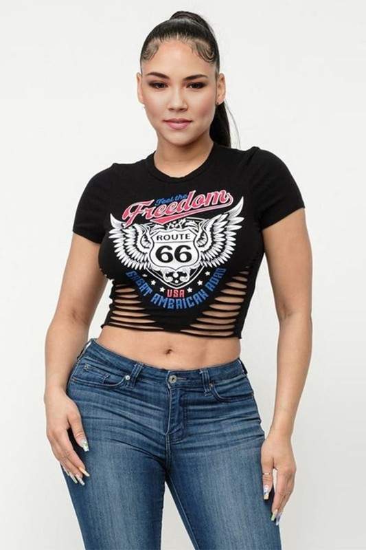 GRAPHIC CROP TOP