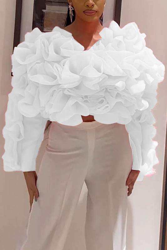 RUFFLES SLEEVE SHIRT