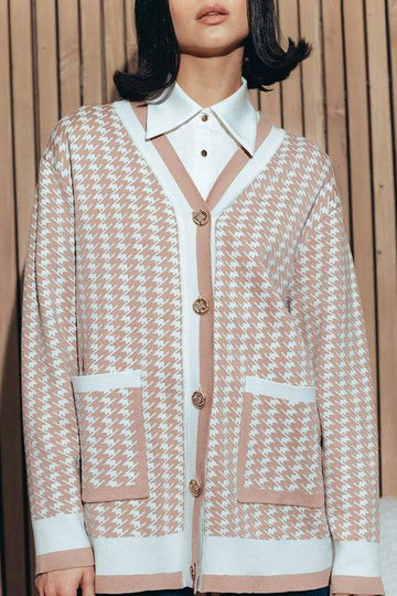 HOUNDSTOOTH CARDIGAN