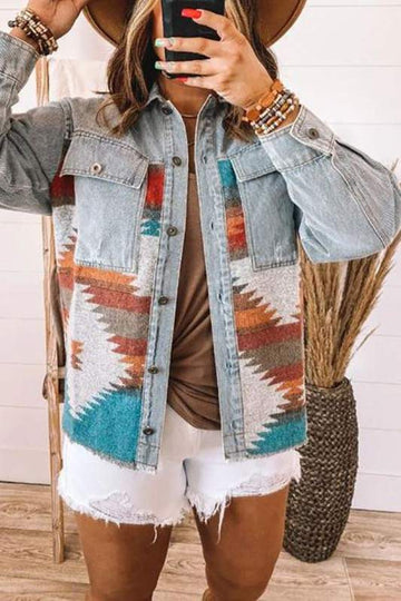 AZTEC DENIM JACKET SHACKET