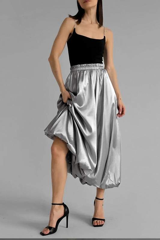 SILVER DREAM MIDI SKIRT